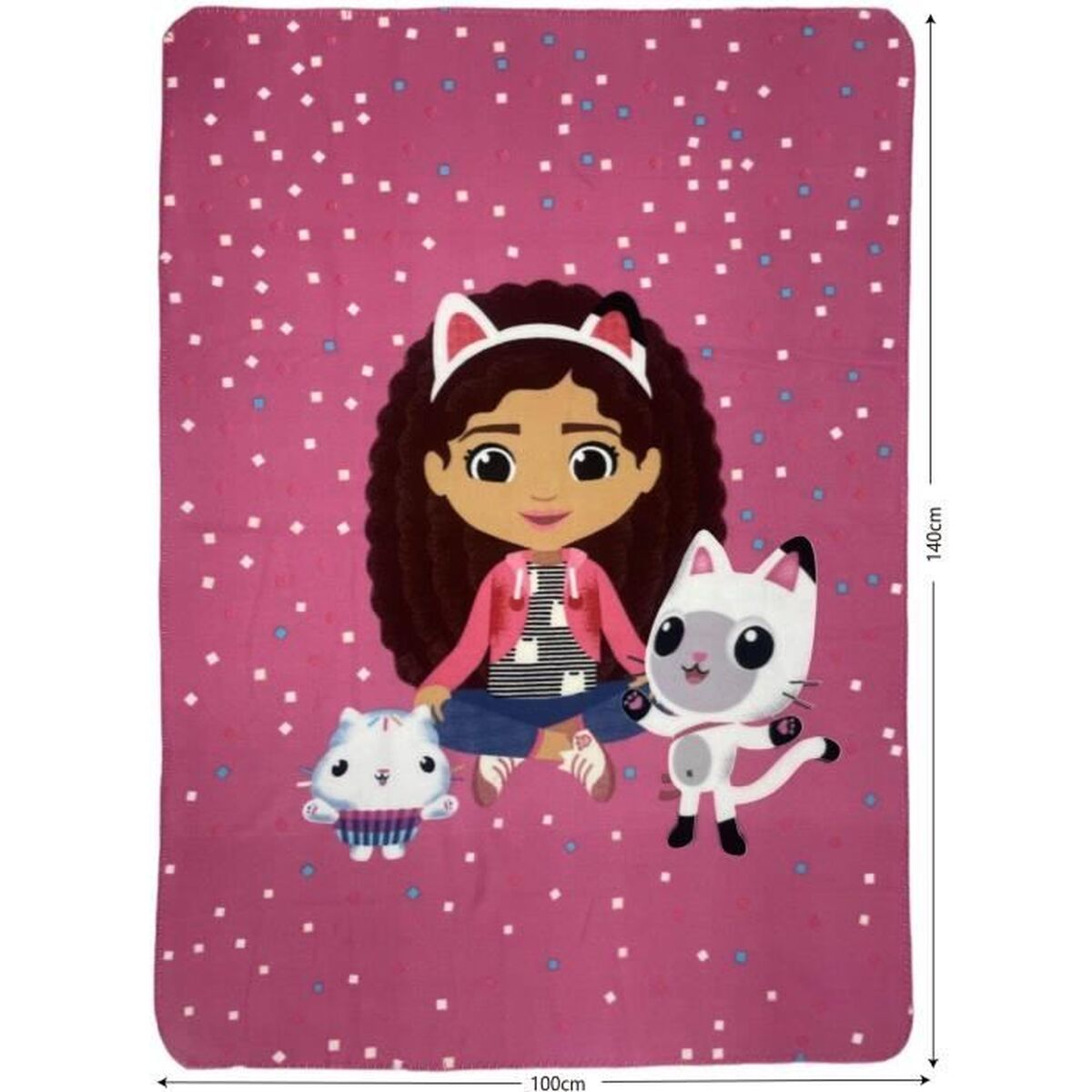 Gabby's Dollhouse Blanket Gabby's Dollhouse Multicolour Animals