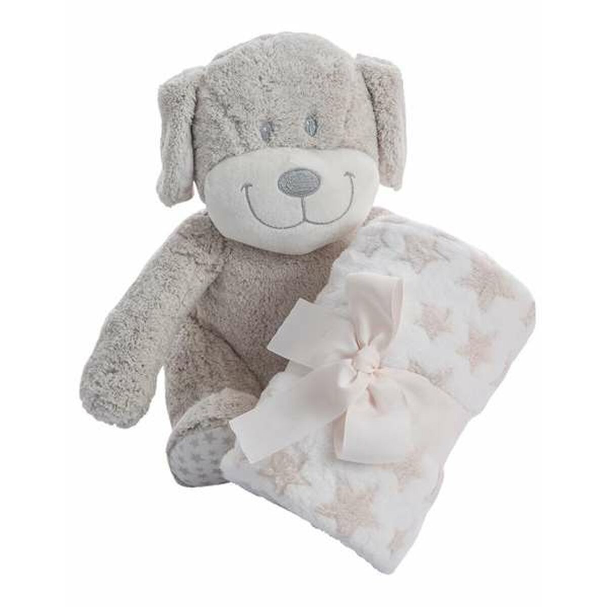 Bigbuy Fun Gift Set For Babies Coralina Fluffy Toy Blanket Dog 100 X 75 Cm