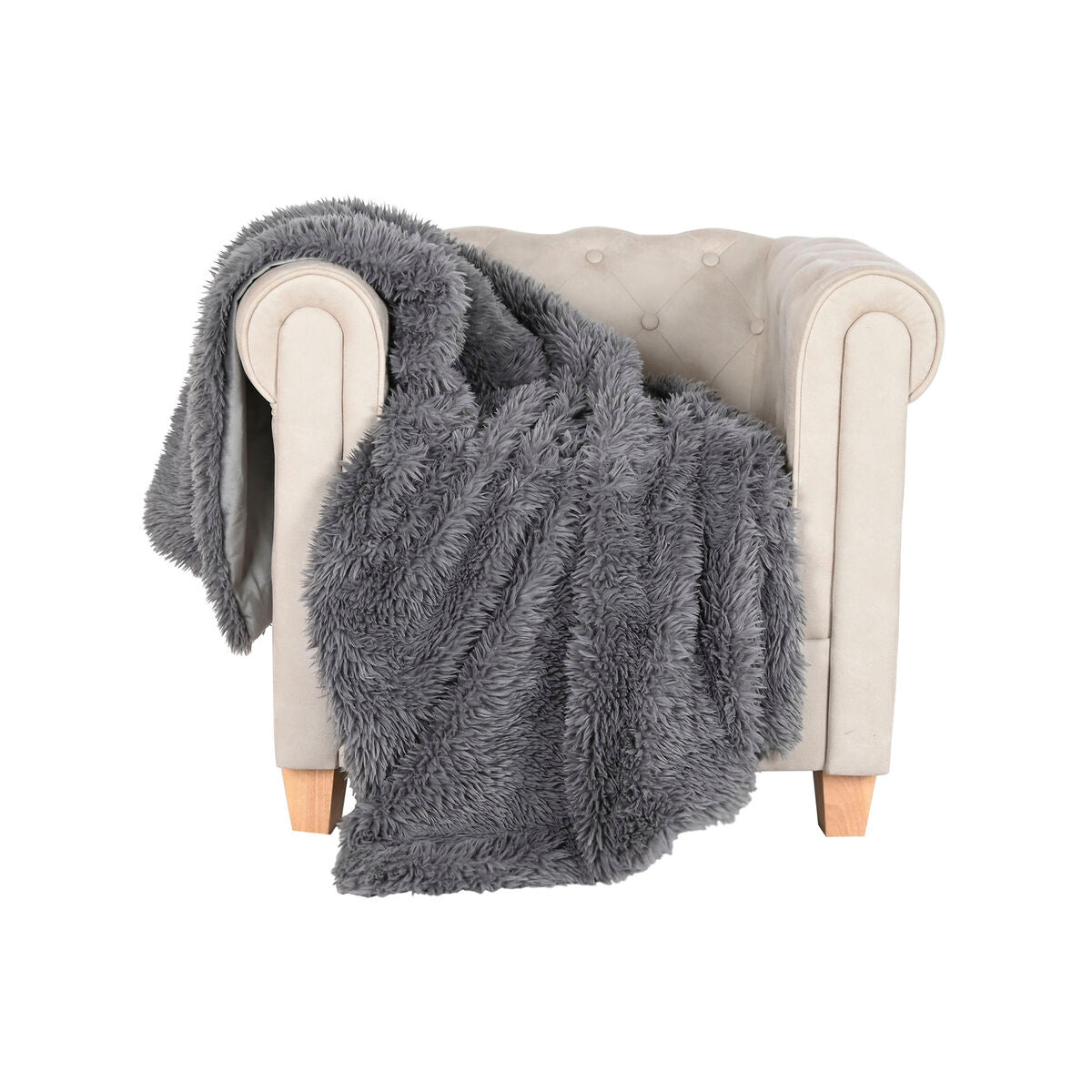 Home Esprit Blanket Home Esprit Grey 130 X 170 Cm