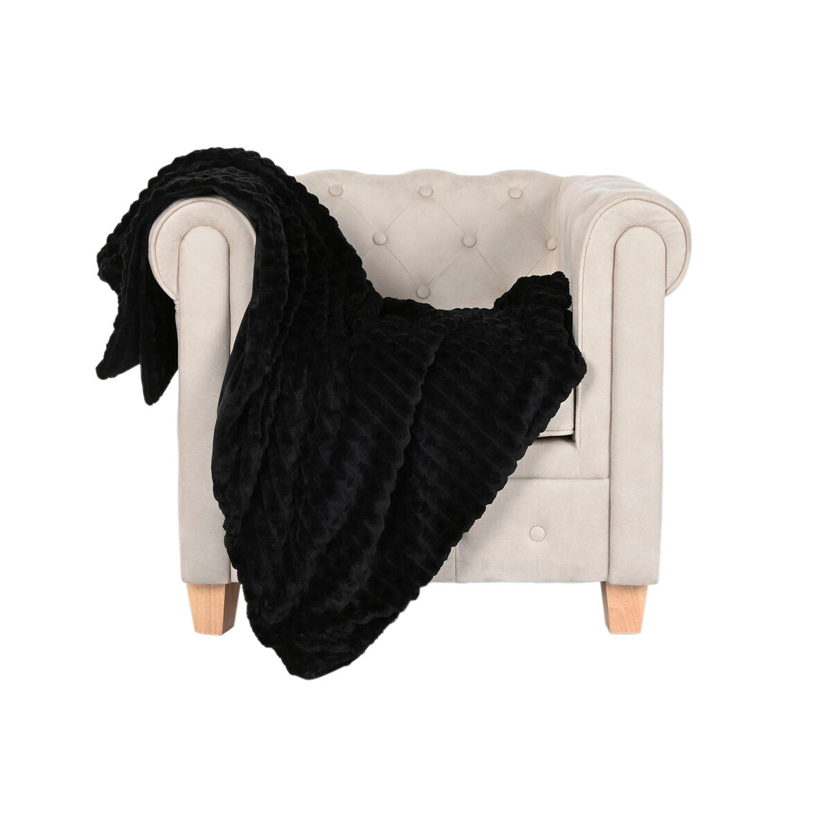 Home Esprit Blanket Home Esprit Black 130 X 170 Cm