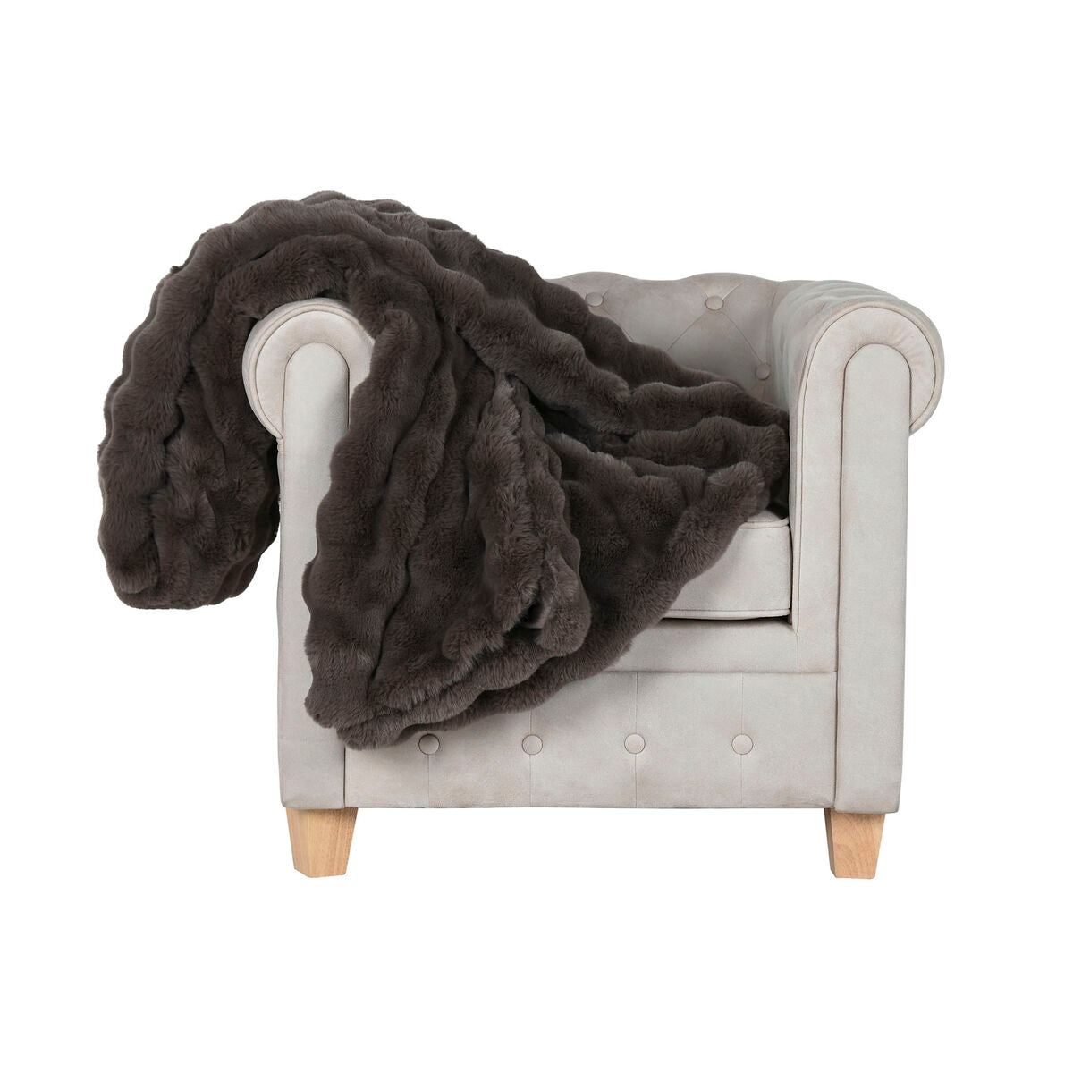 Home Esprit Blanket Home Esprit Brown 220 X 240 X 1 Cm