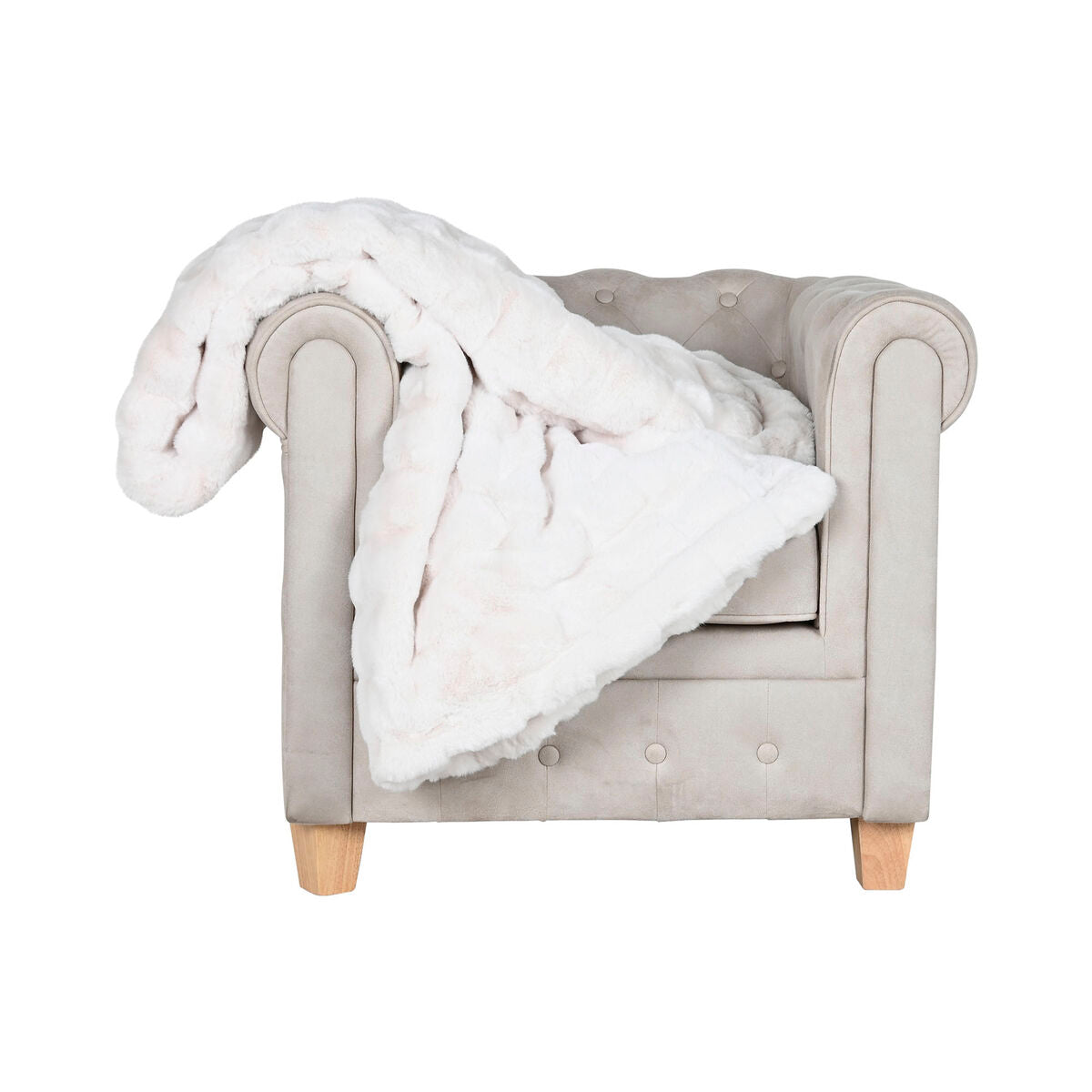 Home Esprit Blanket Home Esprit Beige 220 X 240 X 1 Cm