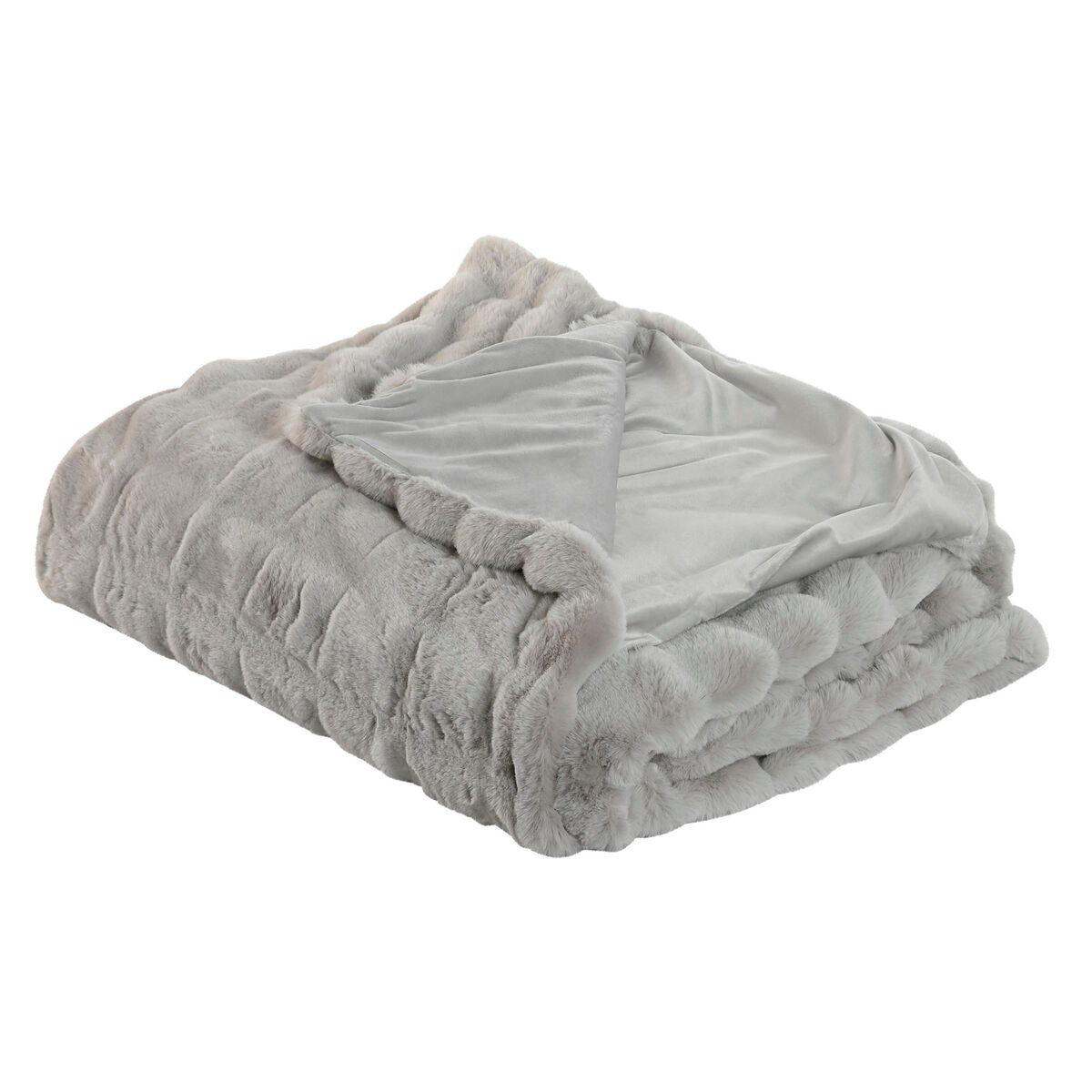 Home Esprit Blanket Home Esprit Light Grey 220 X 240 X 1 Cm