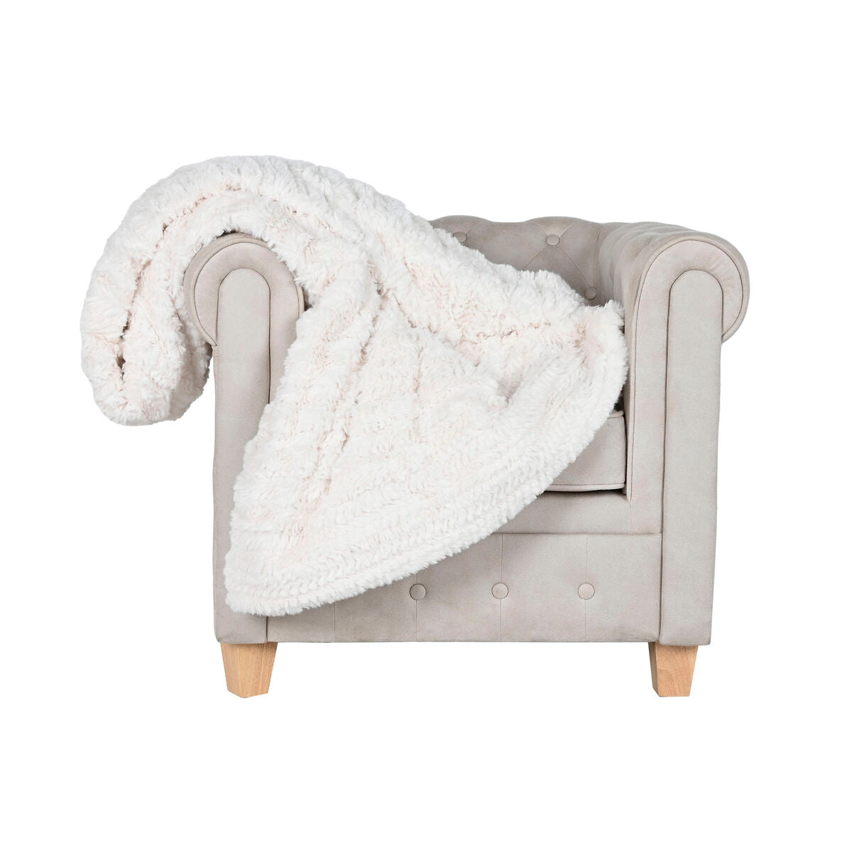 Home Esprit Blanket Home Esprit Beige 220 X 240 X 1 Cm