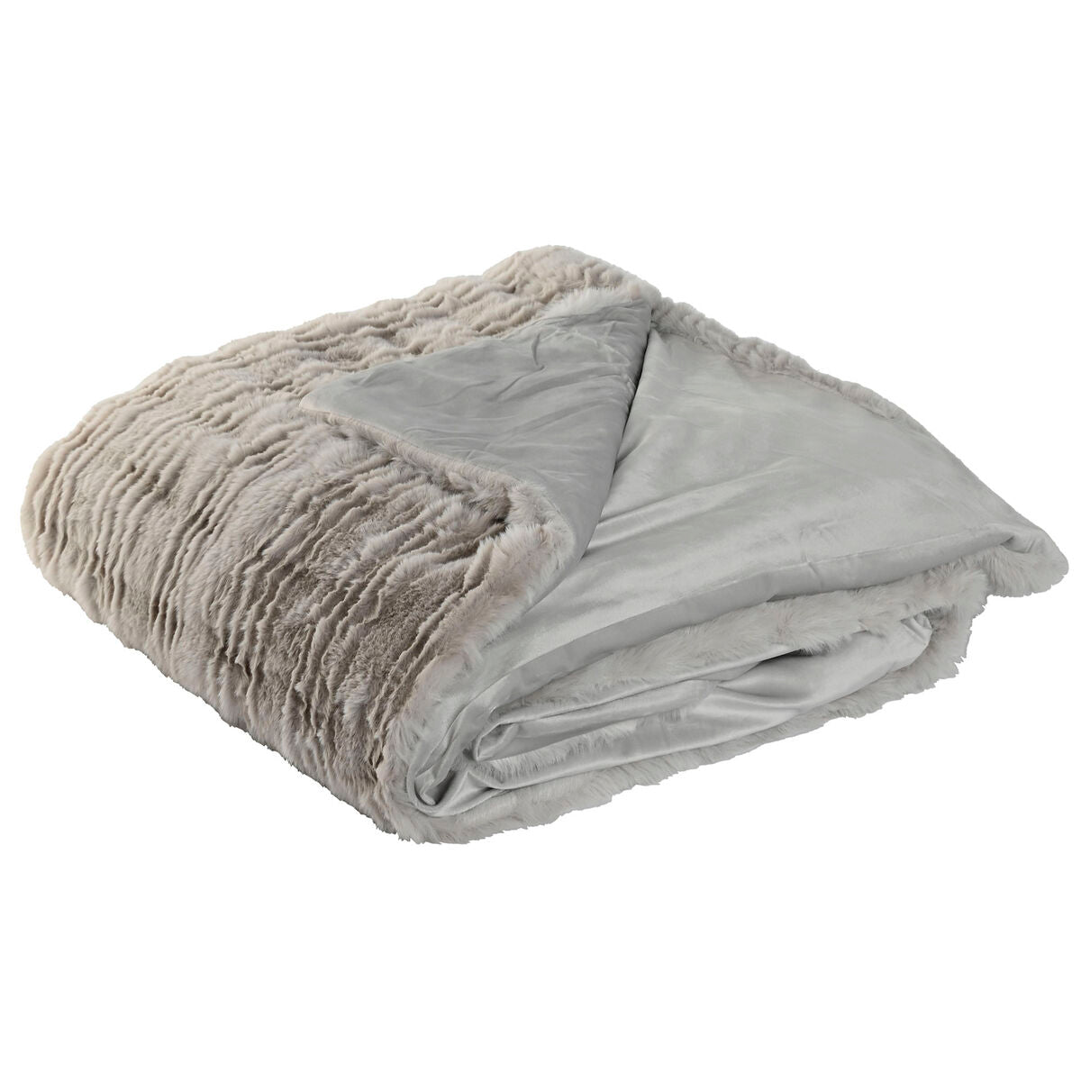 Home Esprit Blanket Home Esprit Light Grey 220 X 240 X 1 Cm