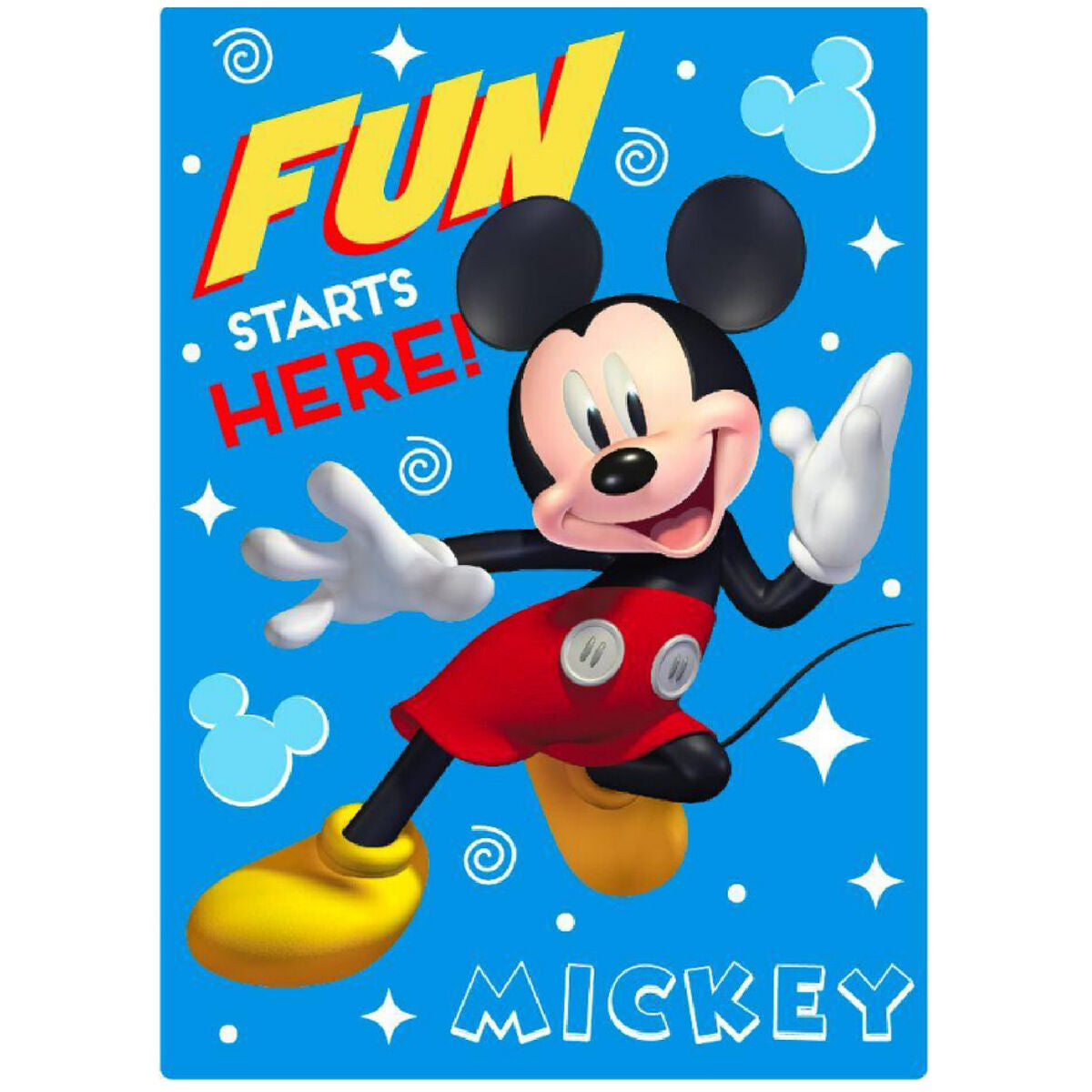 Mickey Mouse Blanket Mickey Mouse Only One 100 X 140 Cm Navy Blue Polyester