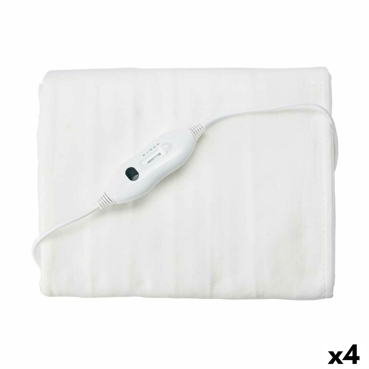 Gift Decor Electric Blanket Gift Decor White Polyester 80 X 1 X 150 Cm 29 X 12 X 25 Cm 60 W (4 Units)