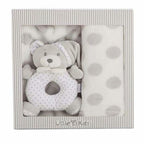Bigbuy Fun Baby Blanket Rattle Grey 100 X 75 Cm