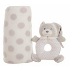 Bigbuy Fun Baby Blanket Rattle Grey 100 X 75 Cm