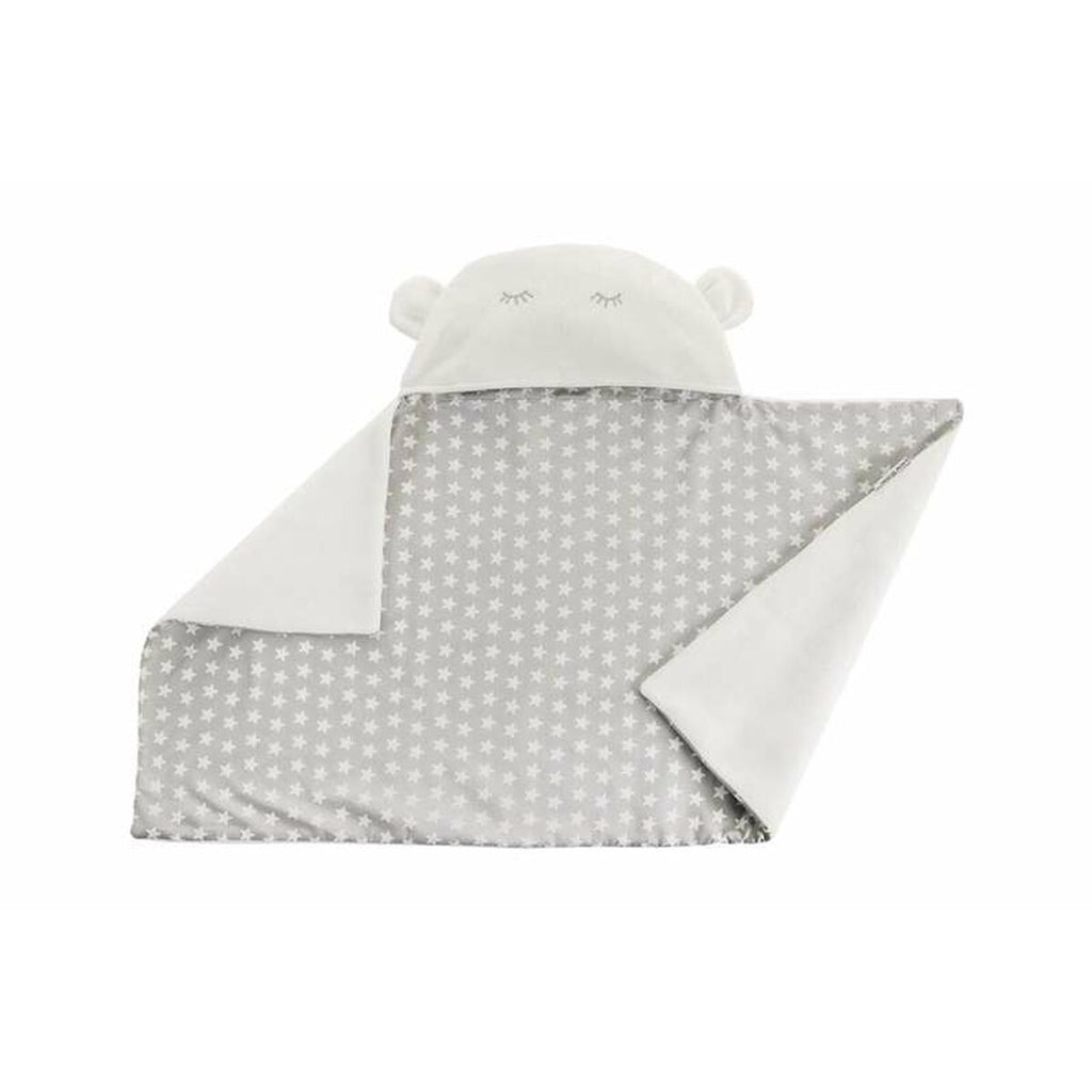 Bigbuy Kids Baby Blanket Reversible With Hood 90 X 66 Cm Stars
